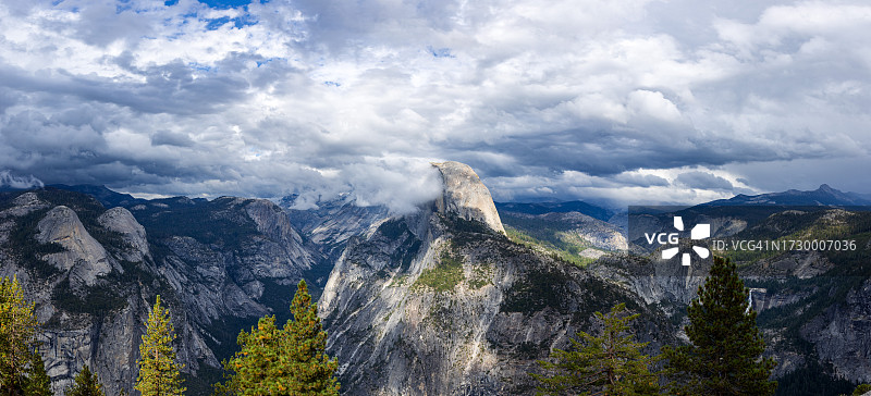 山景全景，美国加利福尼亚州图片素材