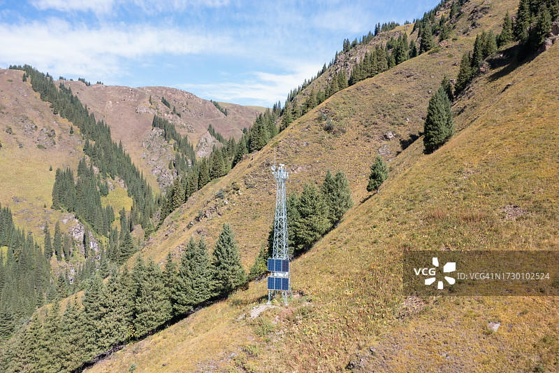 太阳能供电设备监控图片素材
