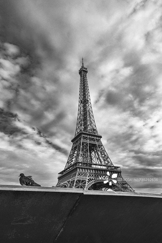 黄昏下的埃菲尔铁塔图片素材