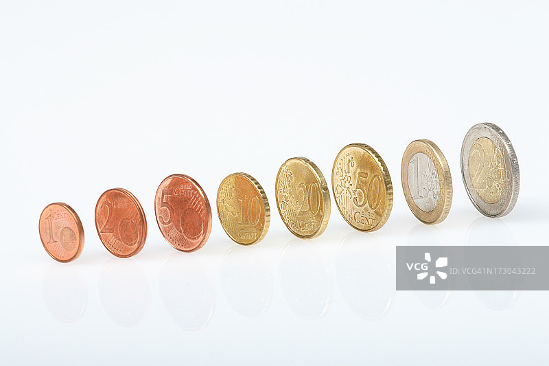 欧元硬币图片素材