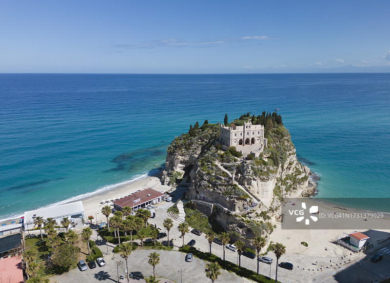 砂岩上的圣玛丽亚岛屿圣殿航拍图片素材