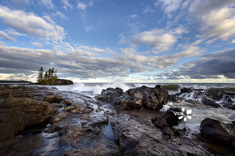 明尼苏达州 Grand Marais 的海景图片素材