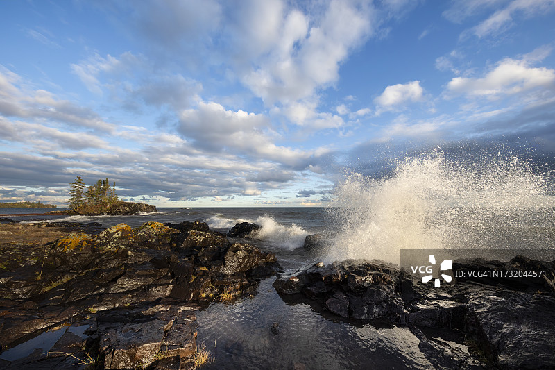 明尼苏达州 Grand Marais 的海景图片素材