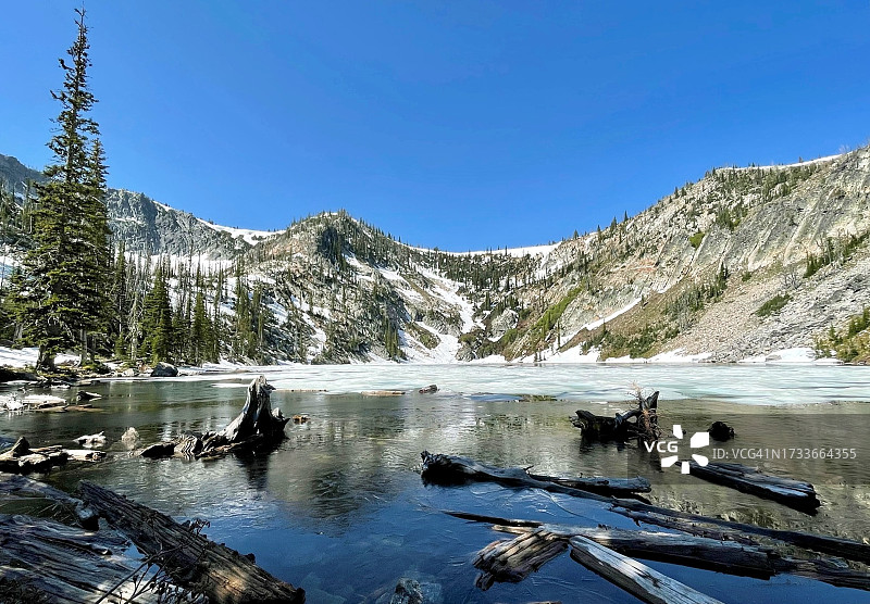 美国爱达荷州麦考尔的湖泊风光图片素材
