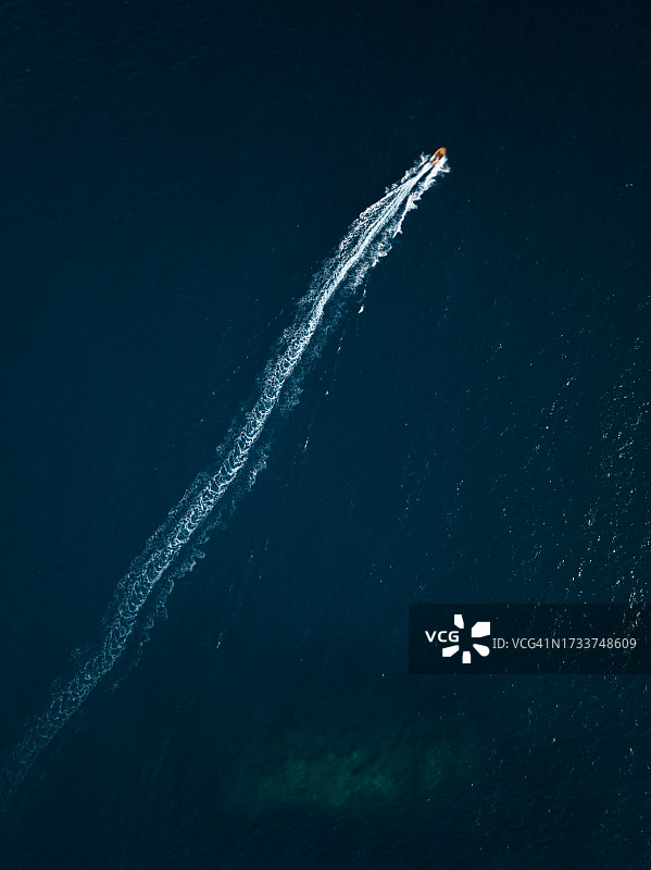 海上船只的鸟瞰图图片素材