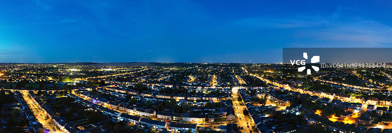 夜幕下城市高空俯瞰图图片素材