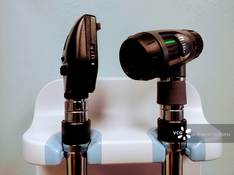 耳镜和检眼镜特写图片素材