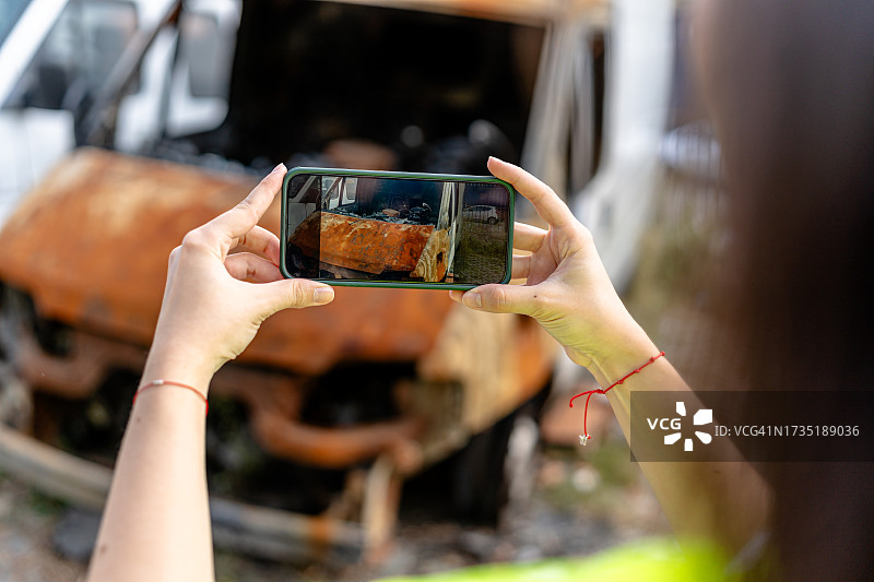 拍摄损坏情况图片素材