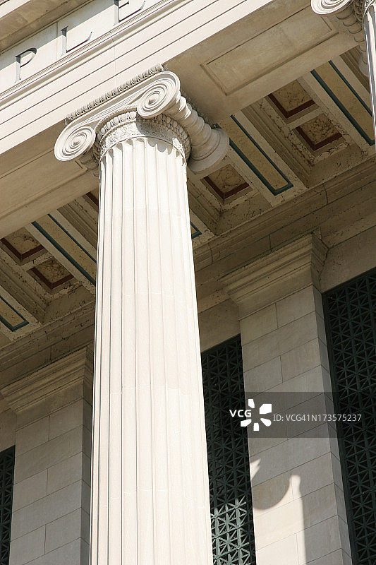 希腊柱，共济会会所图片素材