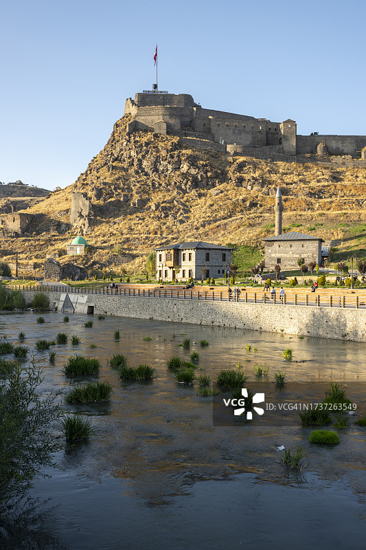 土耳其卡尔斯市的卡尔斯城堡，位于安纳托利亚东部地区图片素材