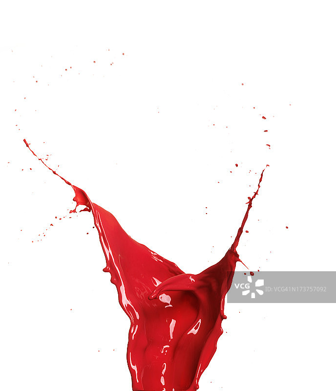 红色颜料飞溅图片素材