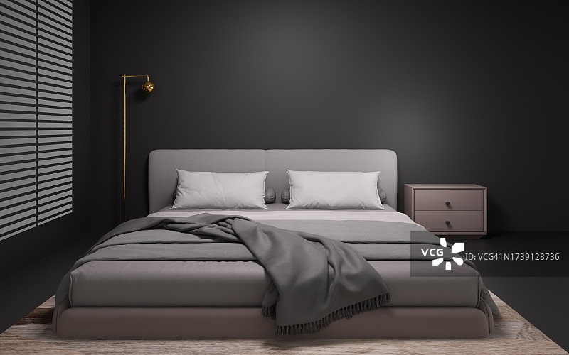 3D渲染室内卧室背景图片素材