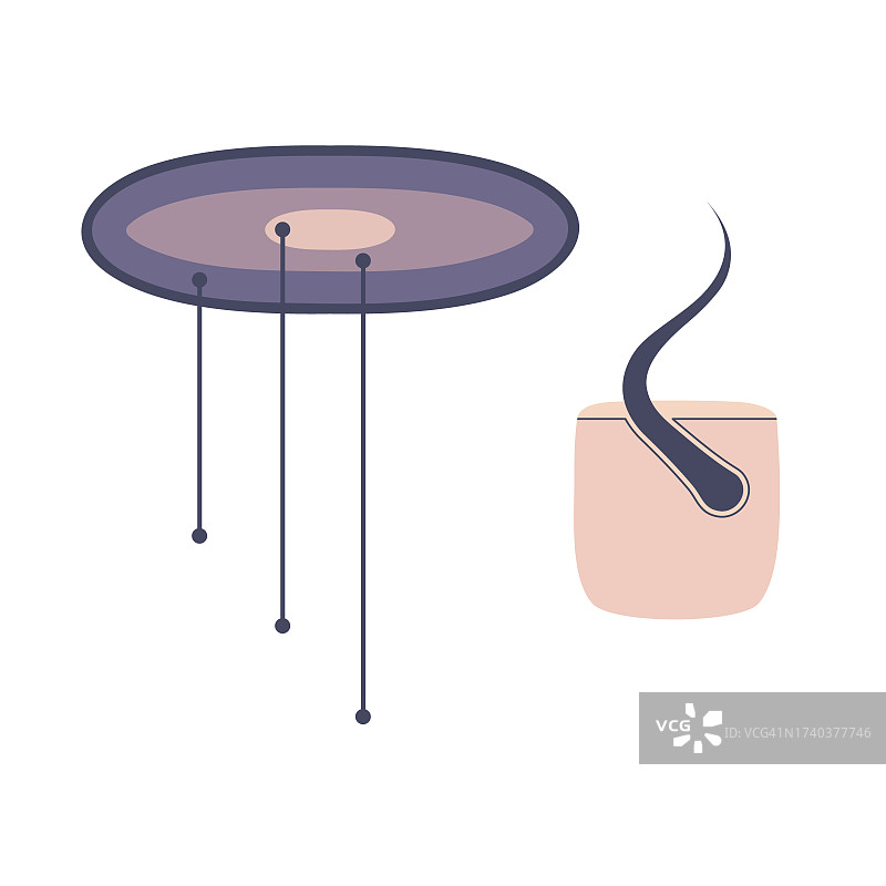 卷发结构插图图片素材