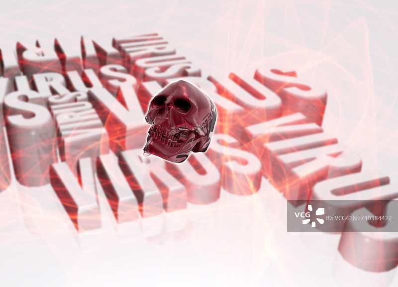 电脑病毒概念插画图片素材