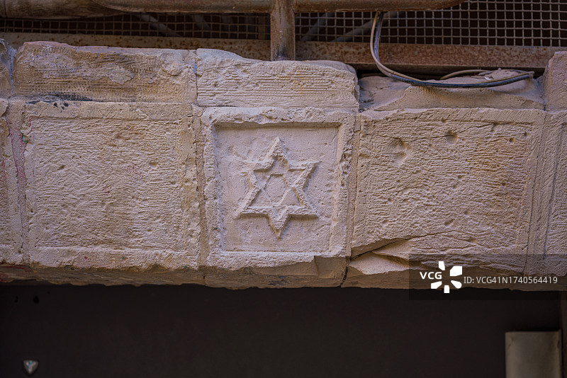 房屋门上的大卫之星图片素材