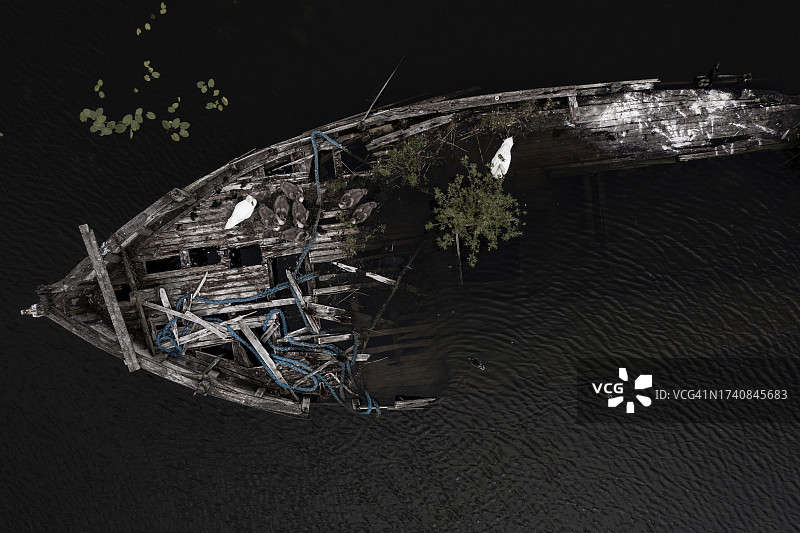 欧洲，斯堪的纳维亚，瑞典，北雪平的残骸图片素材