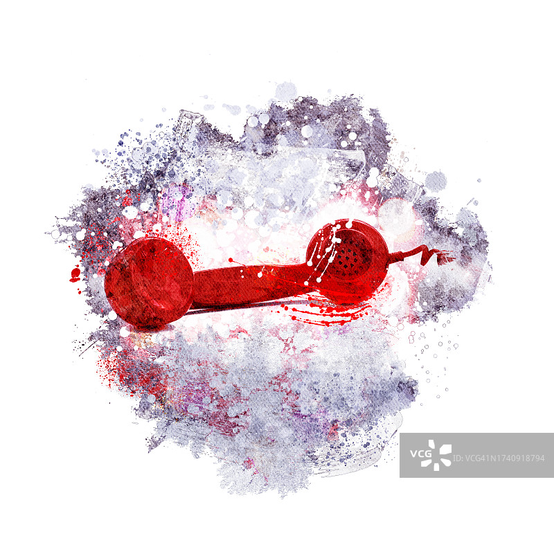 手机听筒插画图片素材