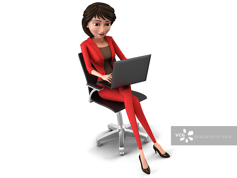 商人与笔记本电脑图片素材