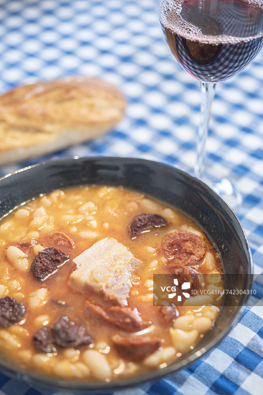 美味的阿斯图里亚斯豆饭图片素材