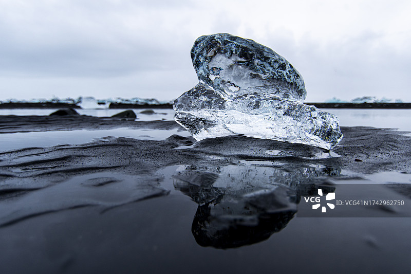 冰冻海面特写图片素材
