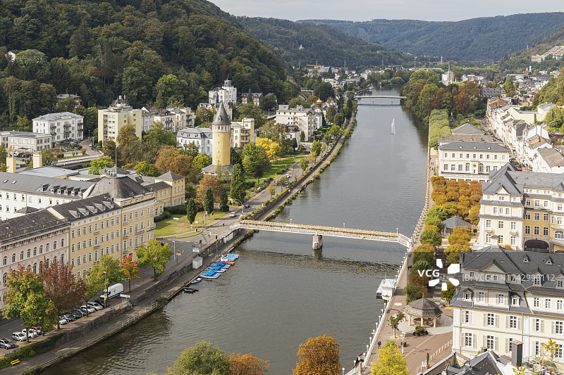 德国莱茵兰-普法尔茨州巴特埃姆斯温泉小镇风光图片素材