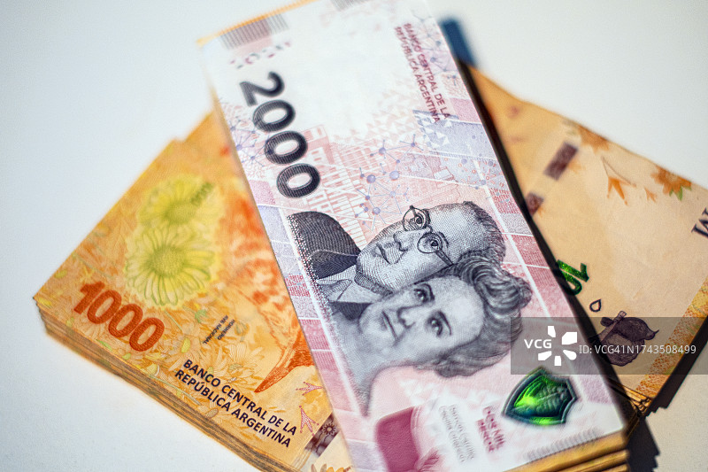 阿根廷比索纸币（2023年新版）图片素材