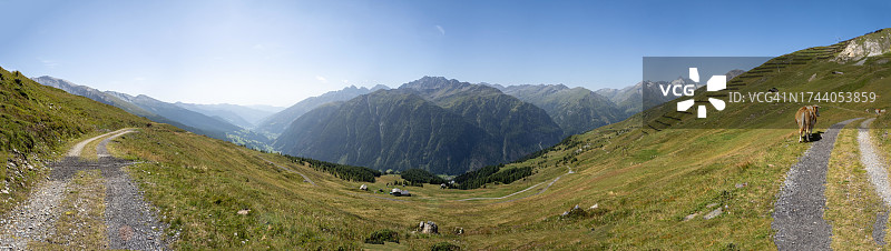 奥地利克恩顿州舍雷克山默尔塔尔山谷全景图片素材