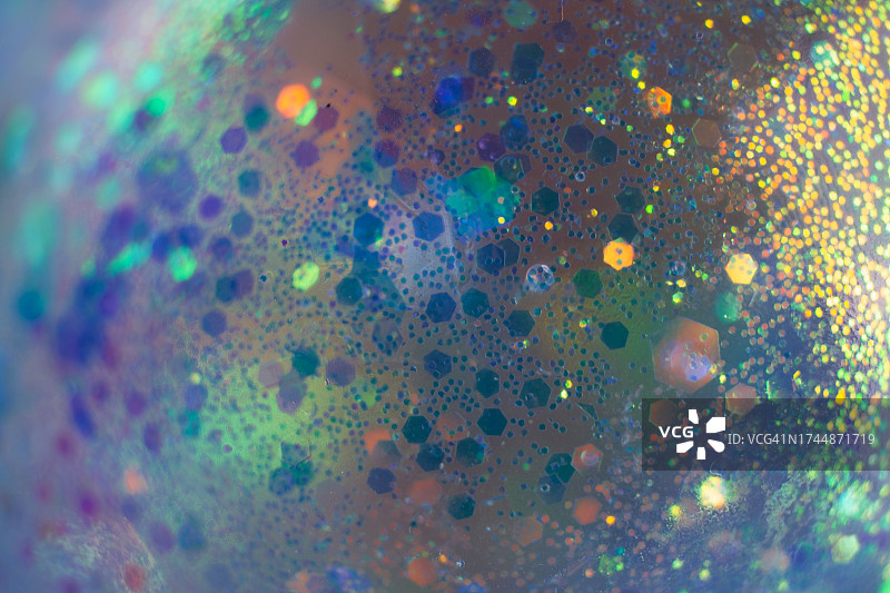 抽象的闪光彩虹色背景，适合文字叠加图片素材