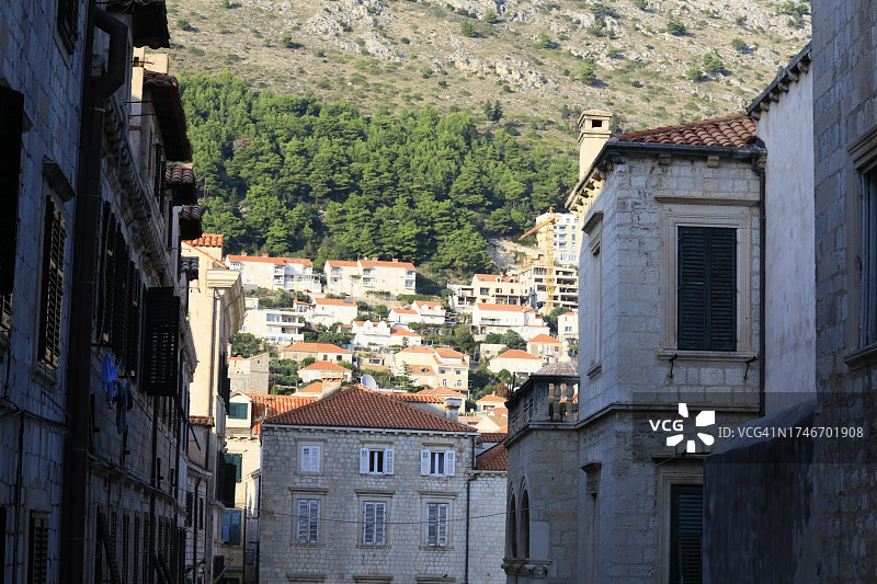 克罗地亚杜布罗夫尼克老城内部景象图片素材