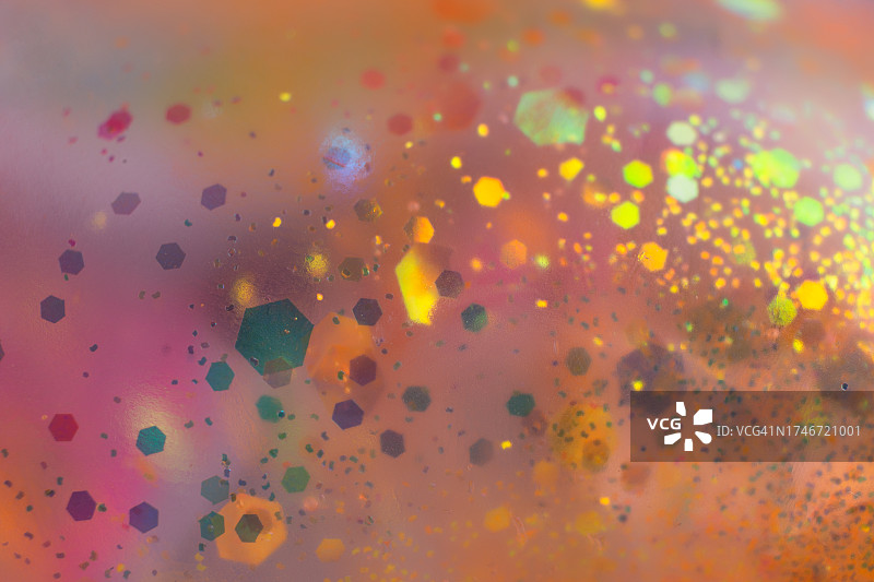 虹彩橙色抽象闪光背景（可用于文字叠加）图片素材