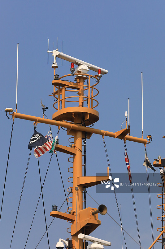 海岸警卫队船只的桅杆图片素材