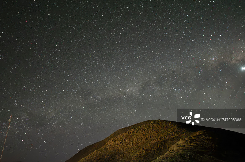拉潘帕省利韦卡莱尔国家公园夜景，阿根廷图片素材