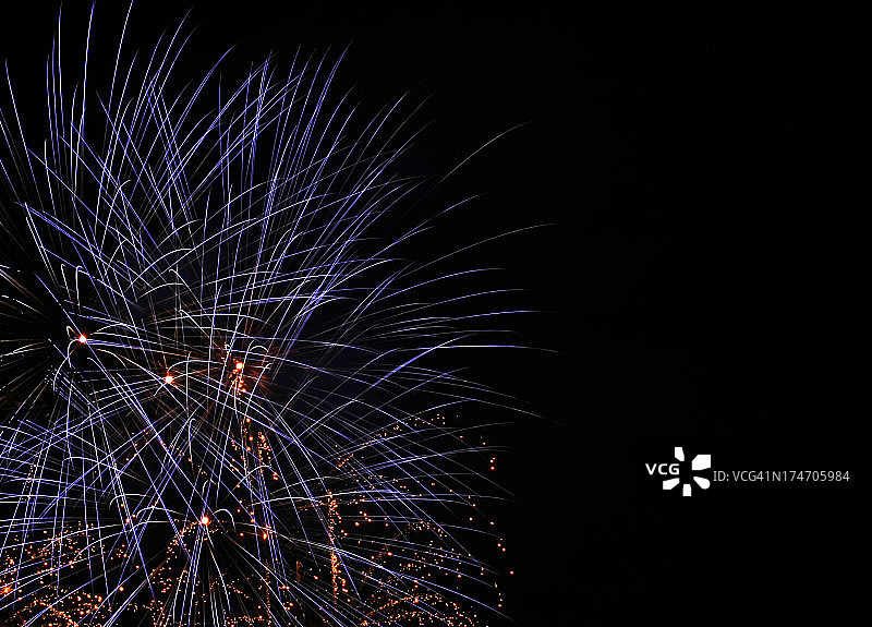 蓝金色7月4日烟花图片素材