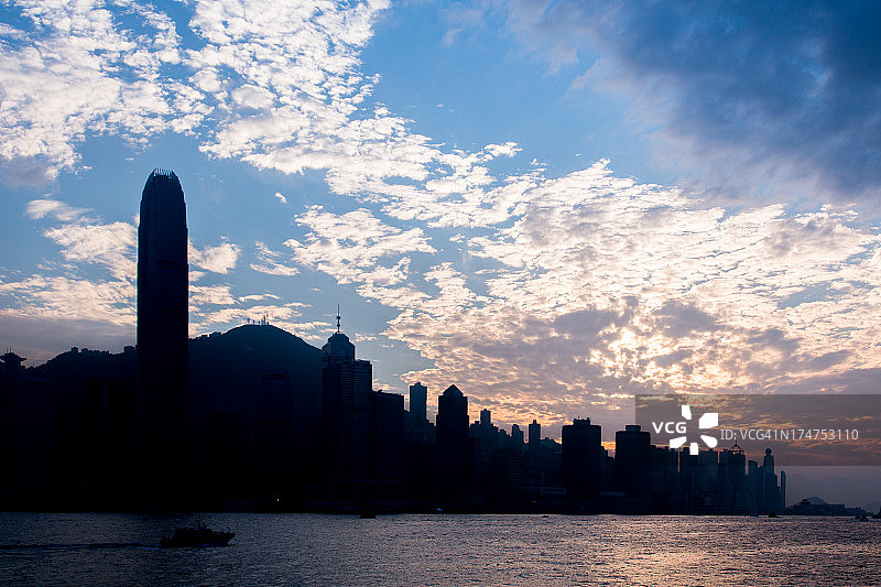 香港剪影图片素材