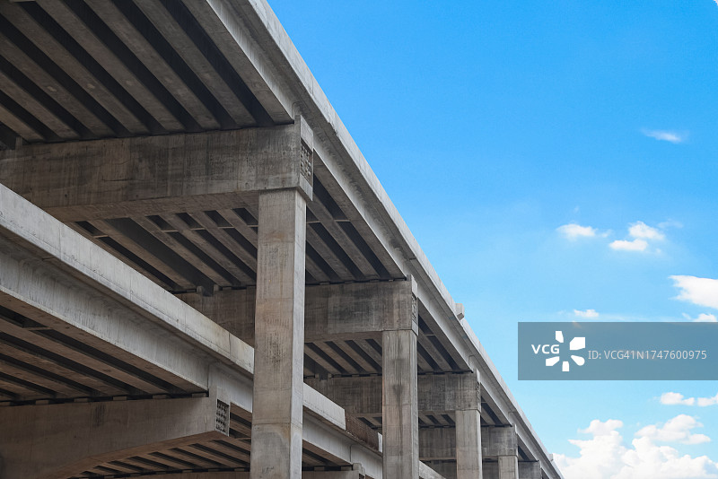 中国广东省中山市古镇城市高架桥施工中图片素材