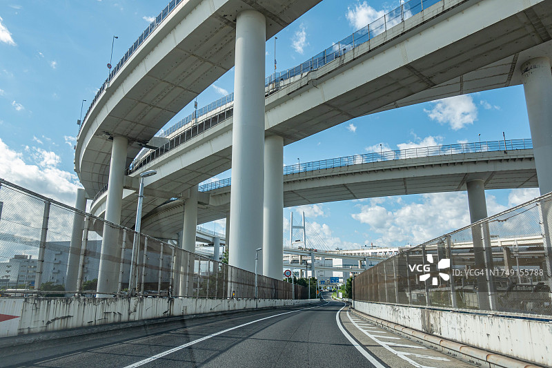 日本横滨城市高速公路图片素材