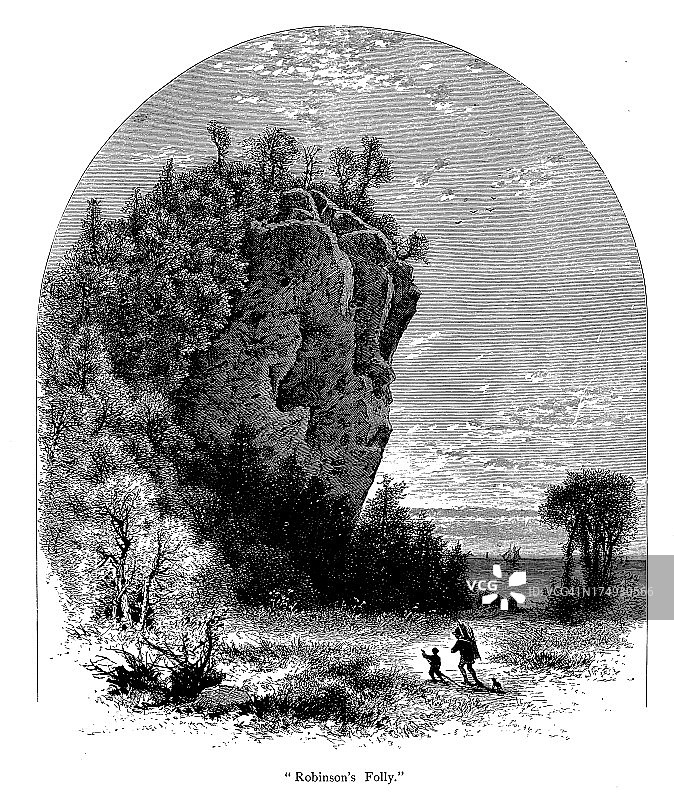 罗宾逊的Folly，麦基诺岛，密歇根图片素材