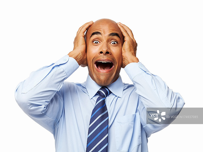 孤立无援的惊恐男高管图片素材