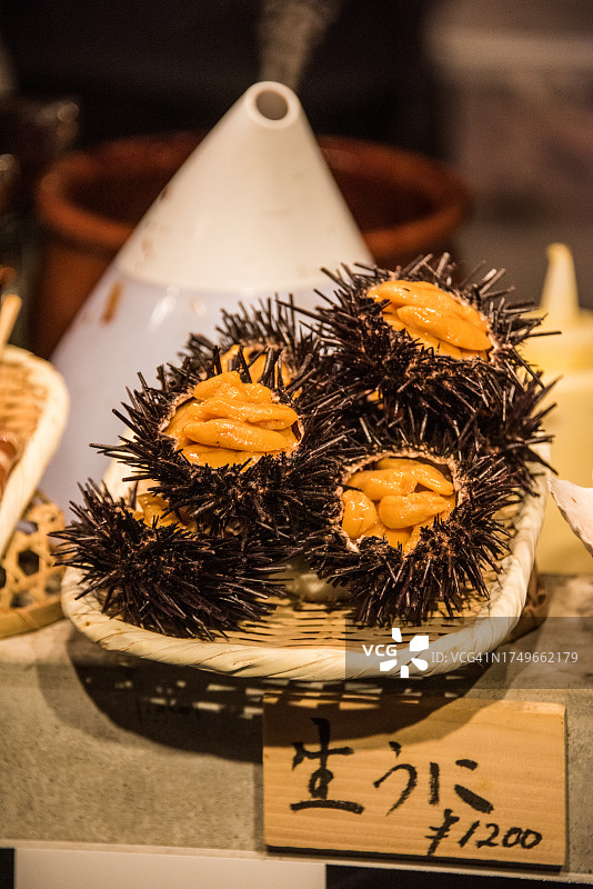 市场上出售的海胆图片素材