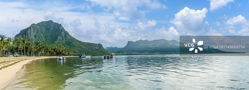 非洲毛里求斯莫纳山海滩风光图片素材