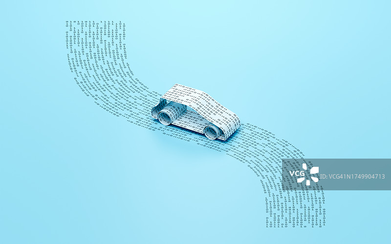 数字道路上的汽车图片素材