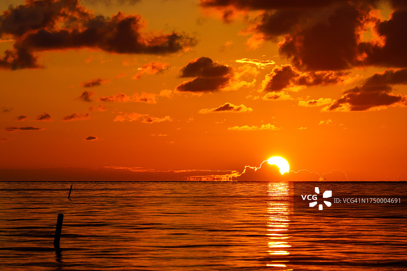 佛罗里达群岛伊斯拉莫拉达的日出图片素材