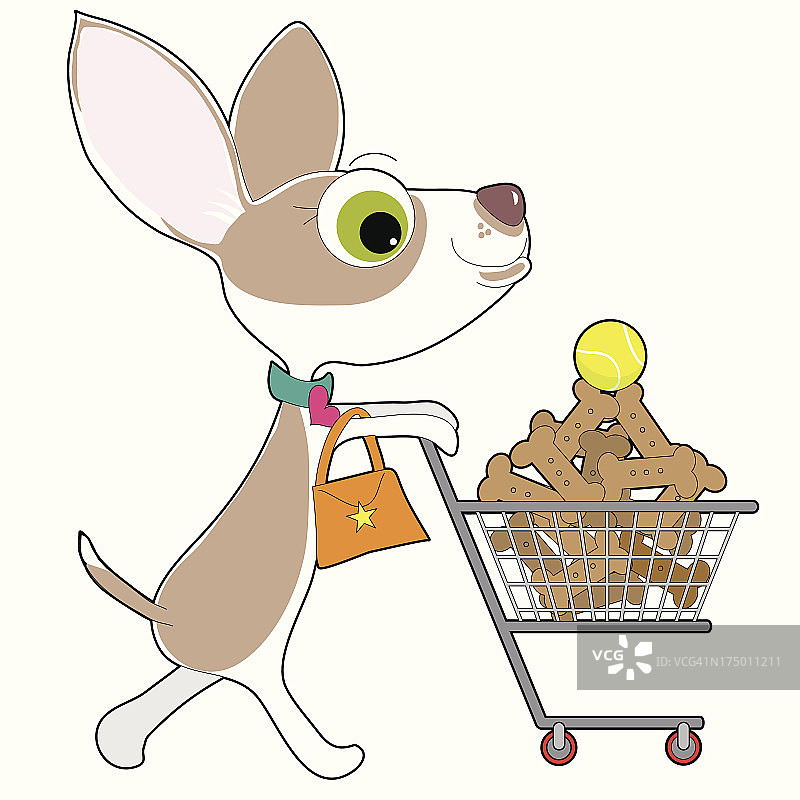 吉娃娃购物图片素材