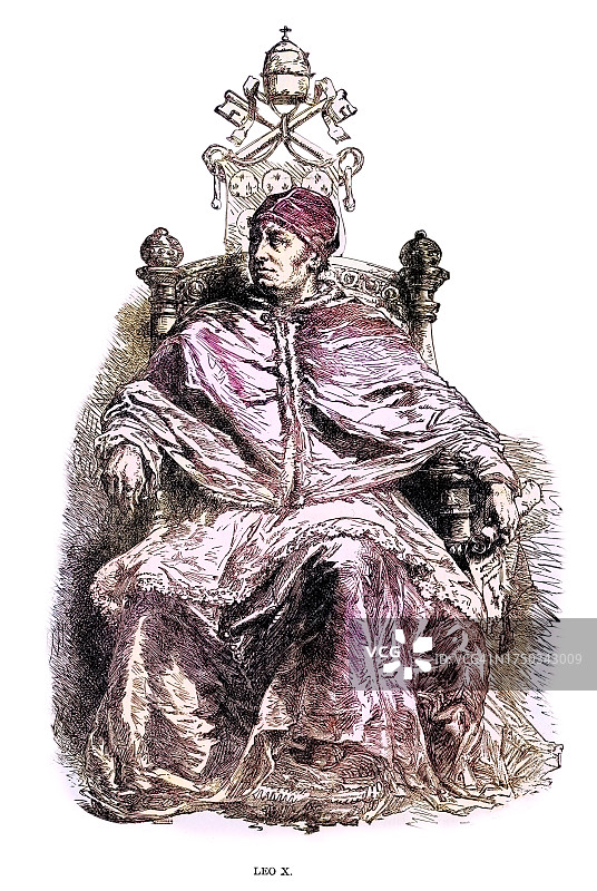 教皇利奥十世肖像图片素材