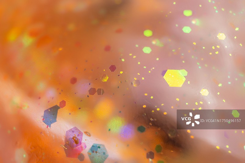 虹彩橙色抽象闪光背景（可用于文字叠加）图片素材