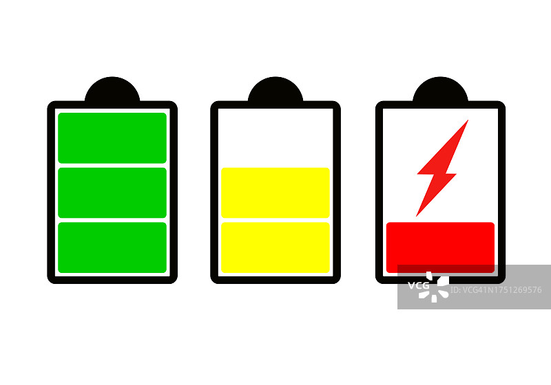电池电量指示图标合集图片素材
