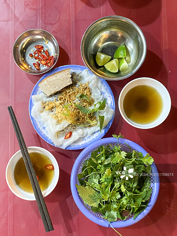 街头越南蒸米卷图片素材