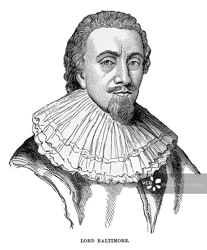 乔治·卡尔弗特，巴尔的摩男爵肖像图片素材