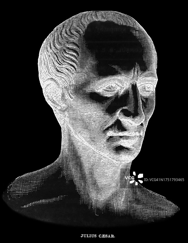 罗马将军兼政治家盖乌斯·尤利乌斯·凯撒肖像图片素材