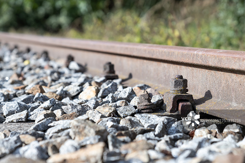 铁路线路的细节图片素材